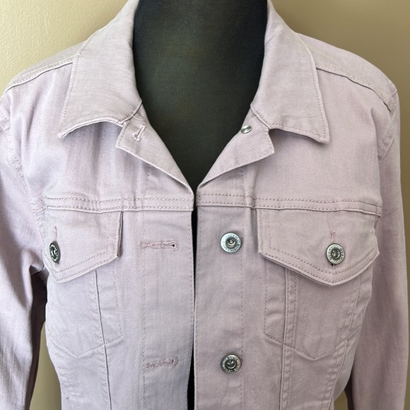 Pale Pink Denim Jacket - Picture 2 of 6